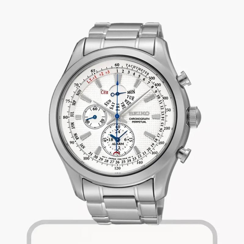 Seiko Neo Classic Chronograph White Dial Men’s Watch- SPC123P1
